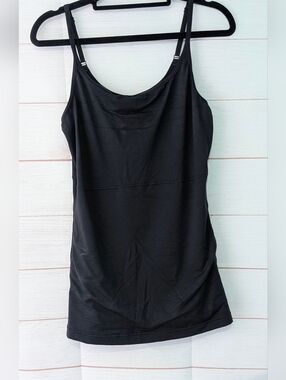 Flexees Black Scoop Neck Tummy Slimming  Camisole with Adjustable Straps Size 2X